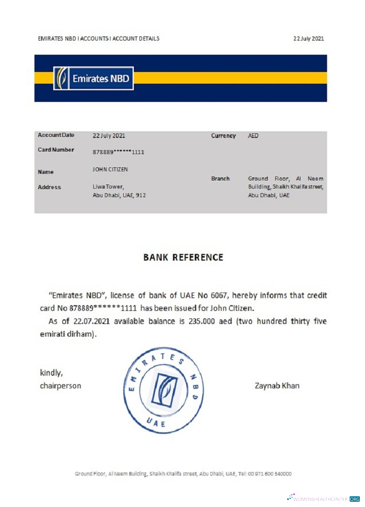 Download UAE Emirates NBD reference Photoshop template